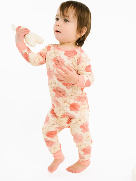 Girls Peony Bamboo Pajamas