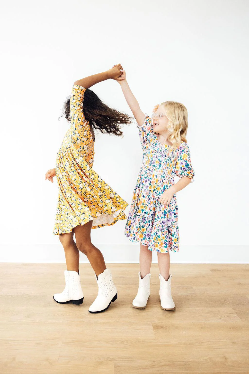 Girls Fall Floral Twirl Dress