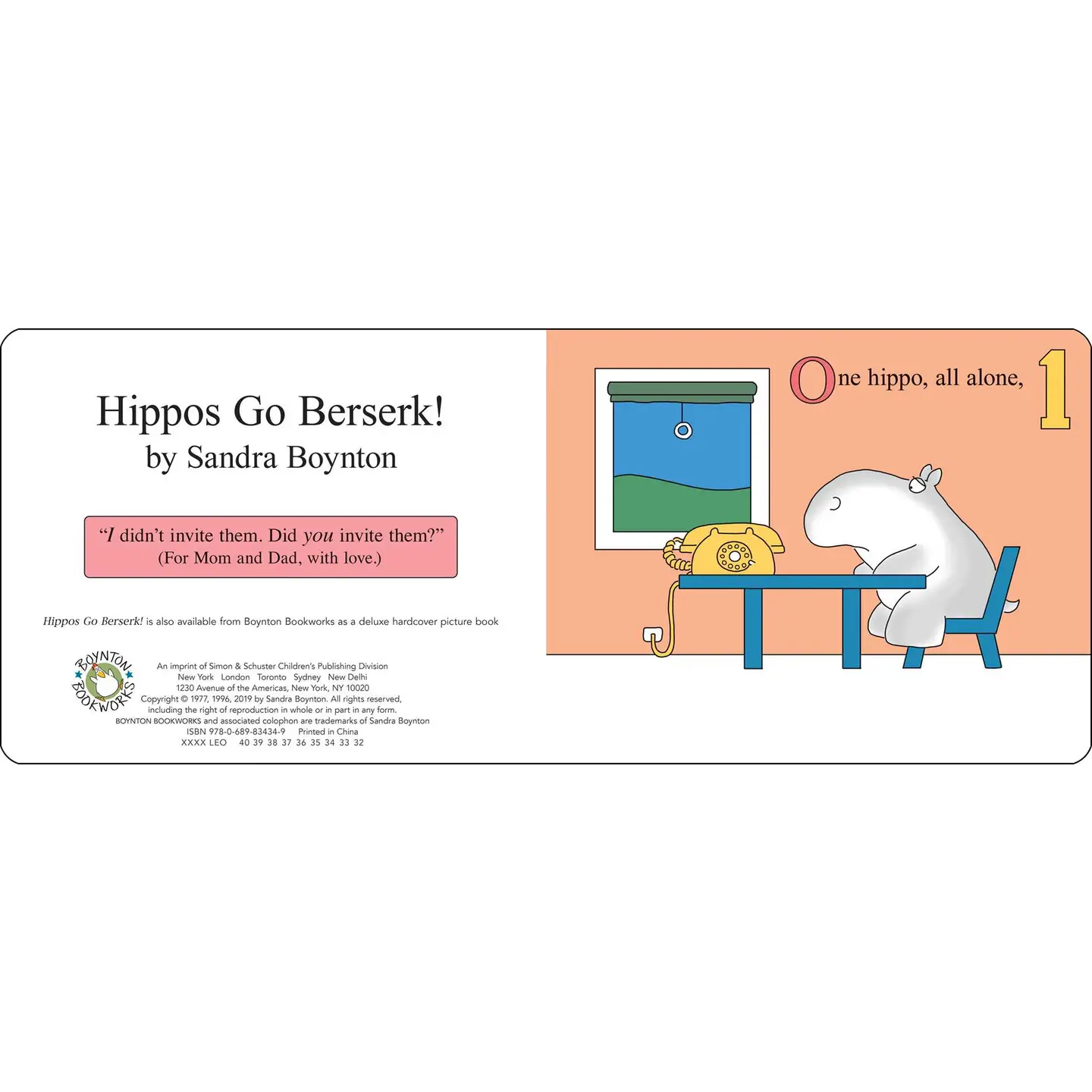 Hippos Go Berserk! Board Book
