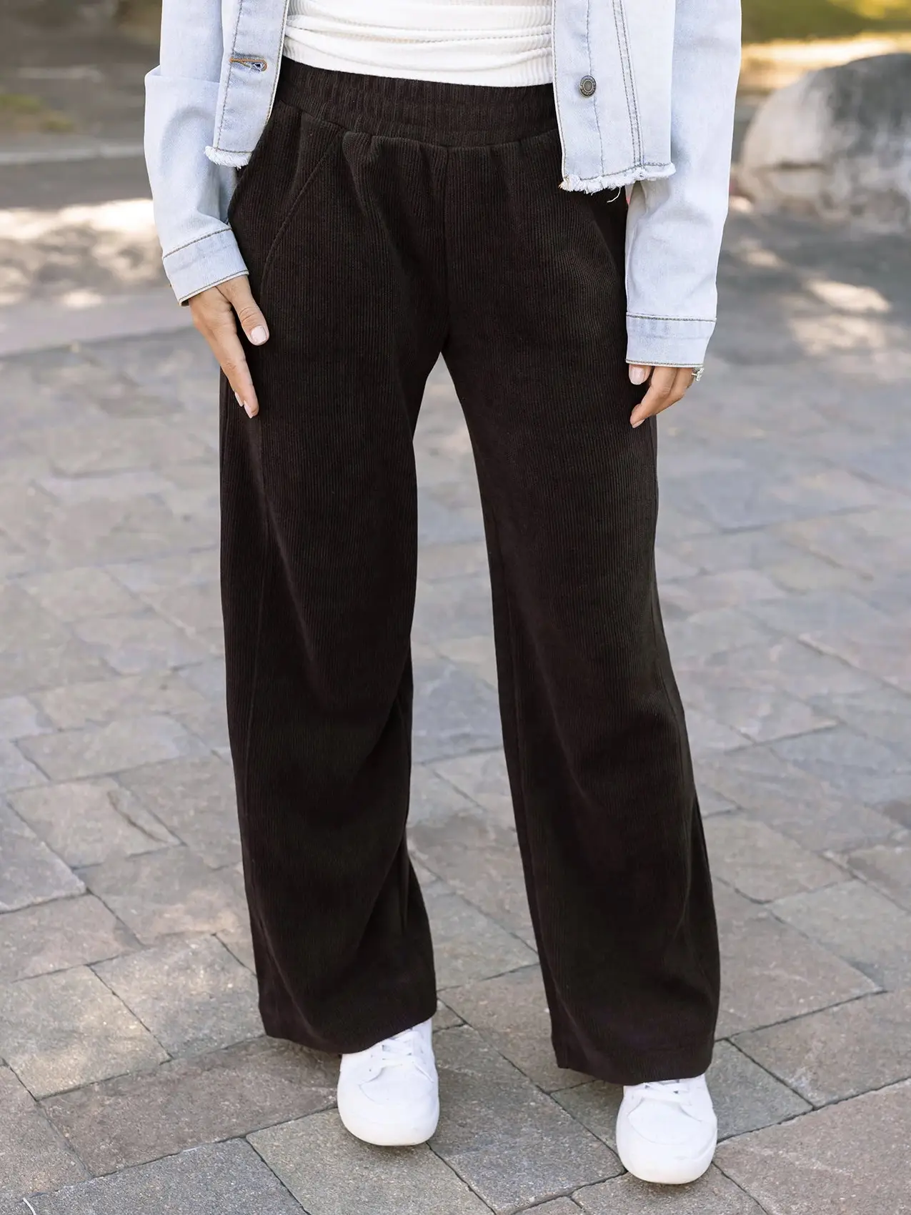 Corded Straight Leg Pants