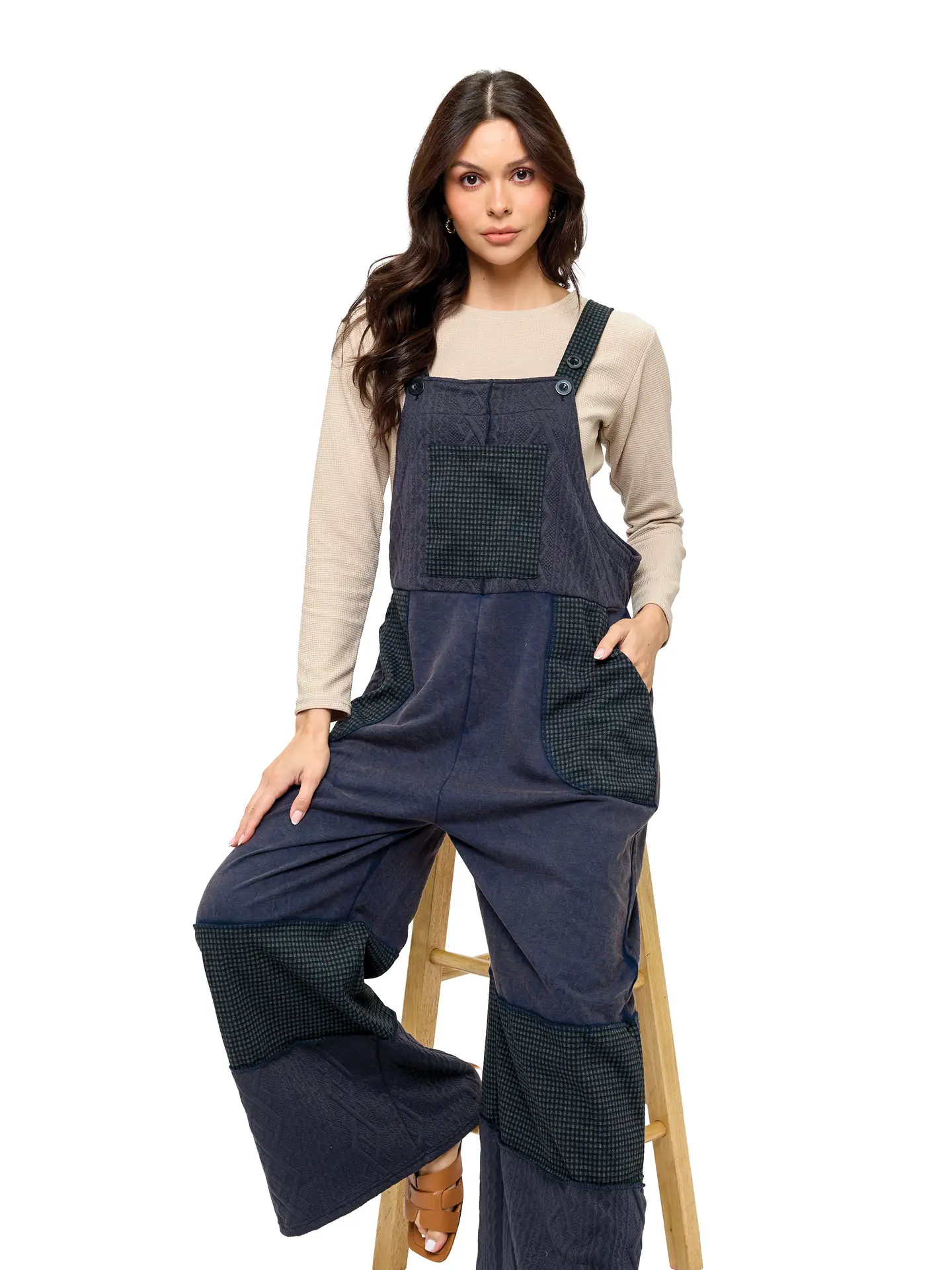 Vintage Washed Patch Romper