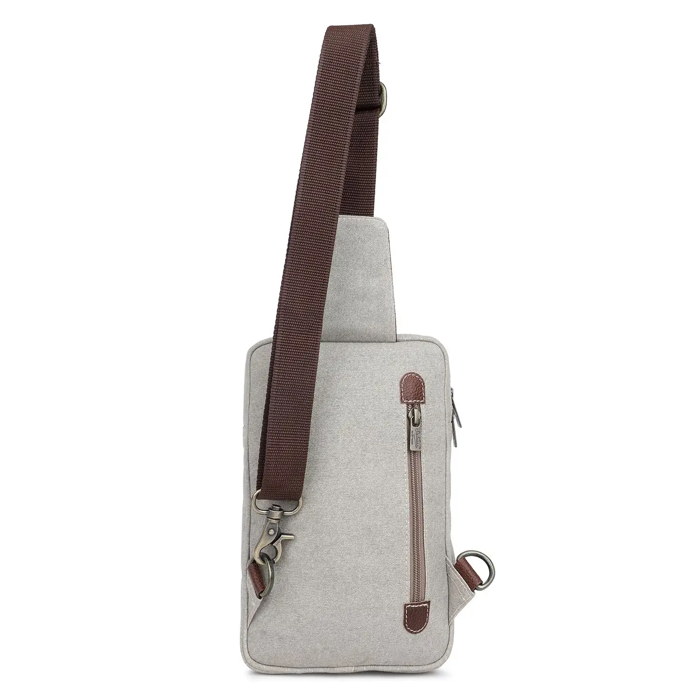 Canvas Sling Bag - Silver