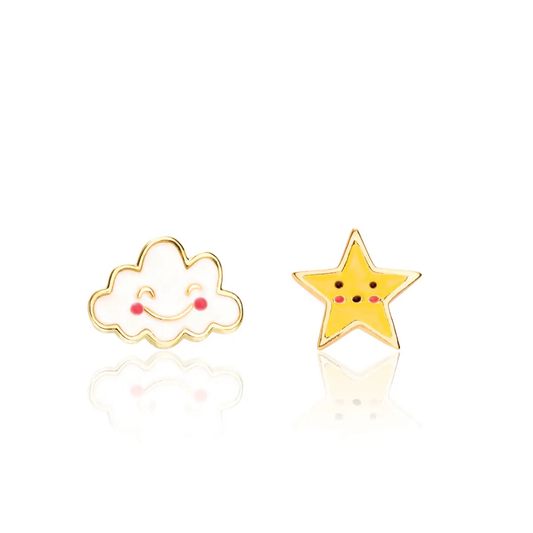 Cloud + Star Stud Earrings