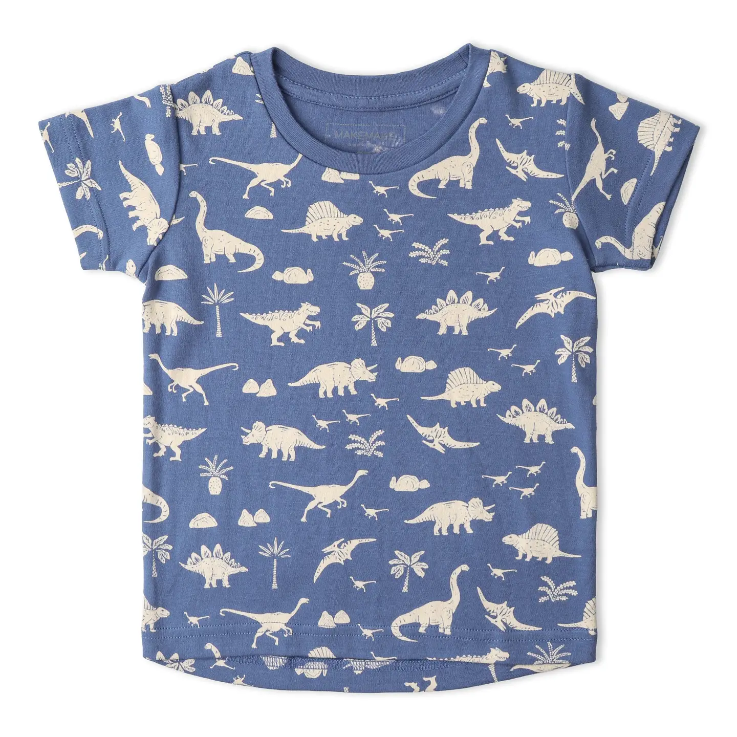 Kids Blue Dino Organic Shirt