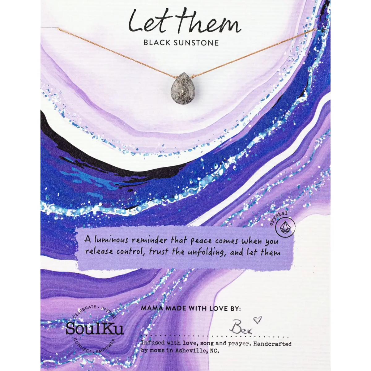 Black Sunstone Necklace Let Them