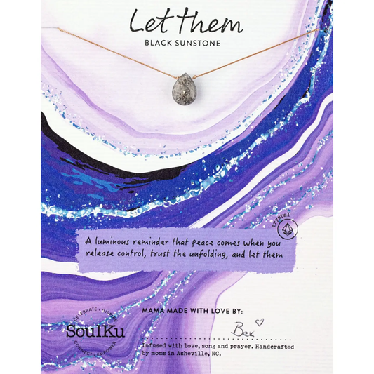 Black Sunstone Necklace Let Them