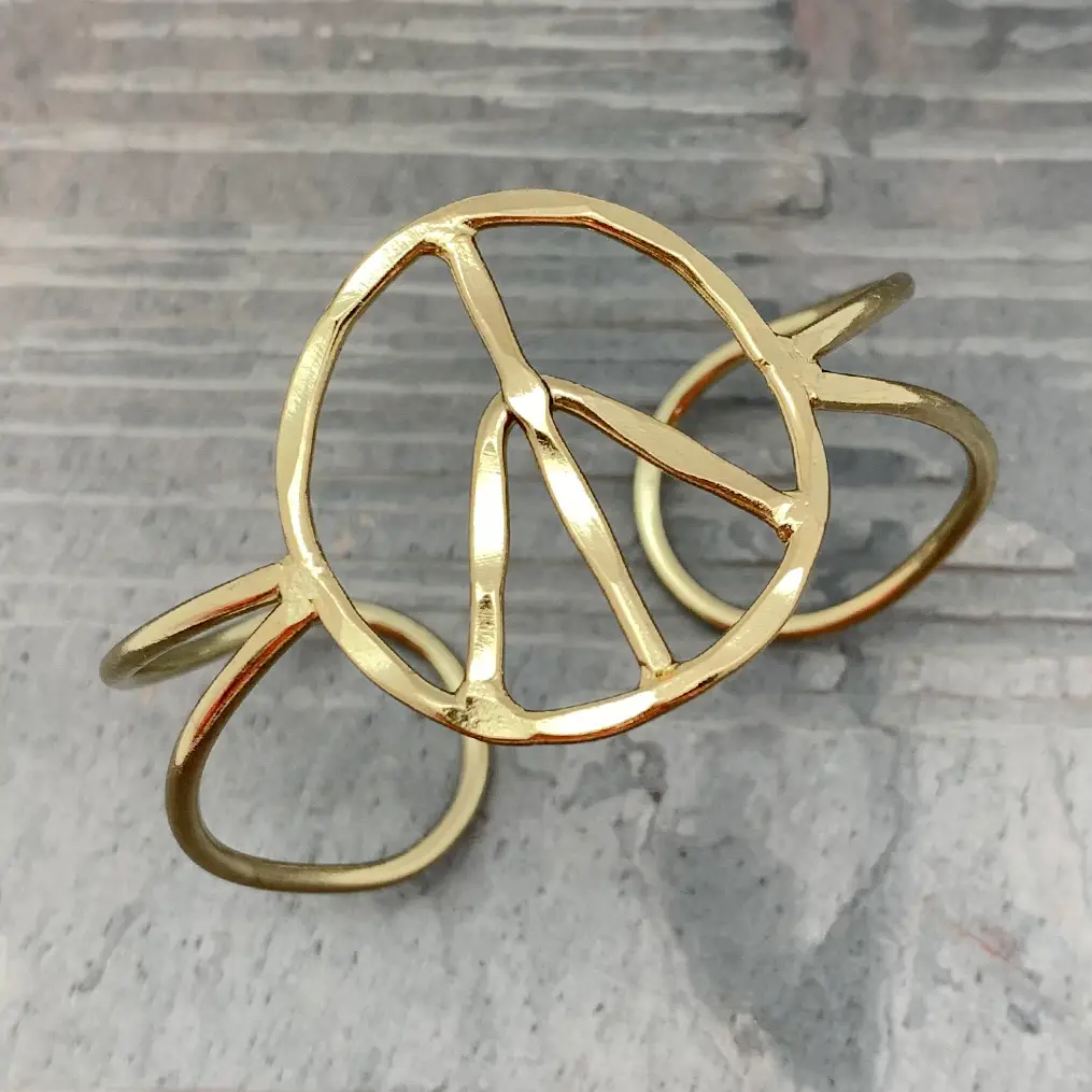 Peace Sign Cuff Bracelet