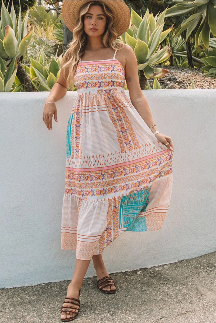 Boho Patchwork Sundress