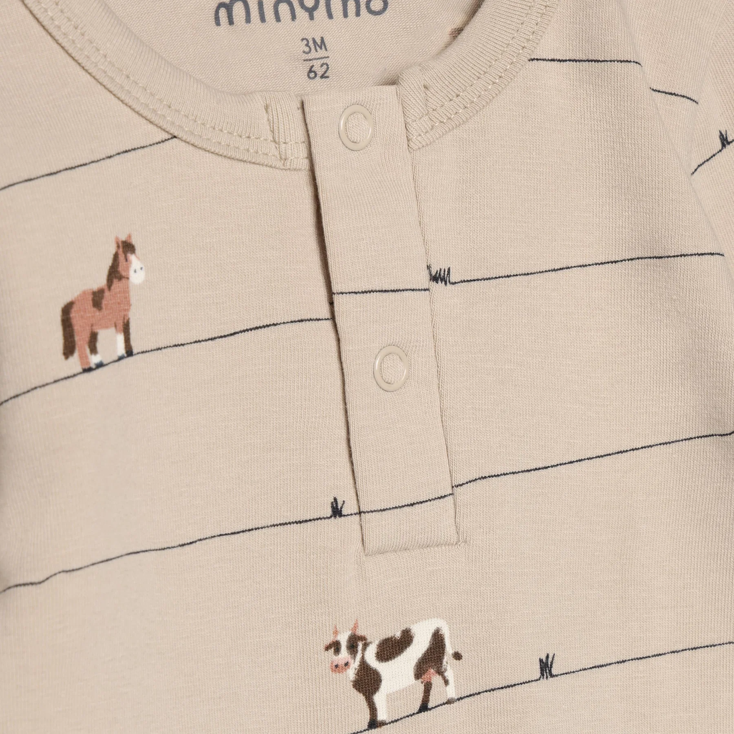 Baby Neutral Farm Stripe Onesie