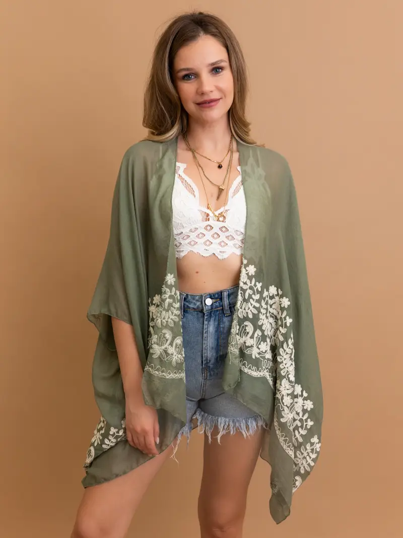 Lightweight Embroidery Kimono