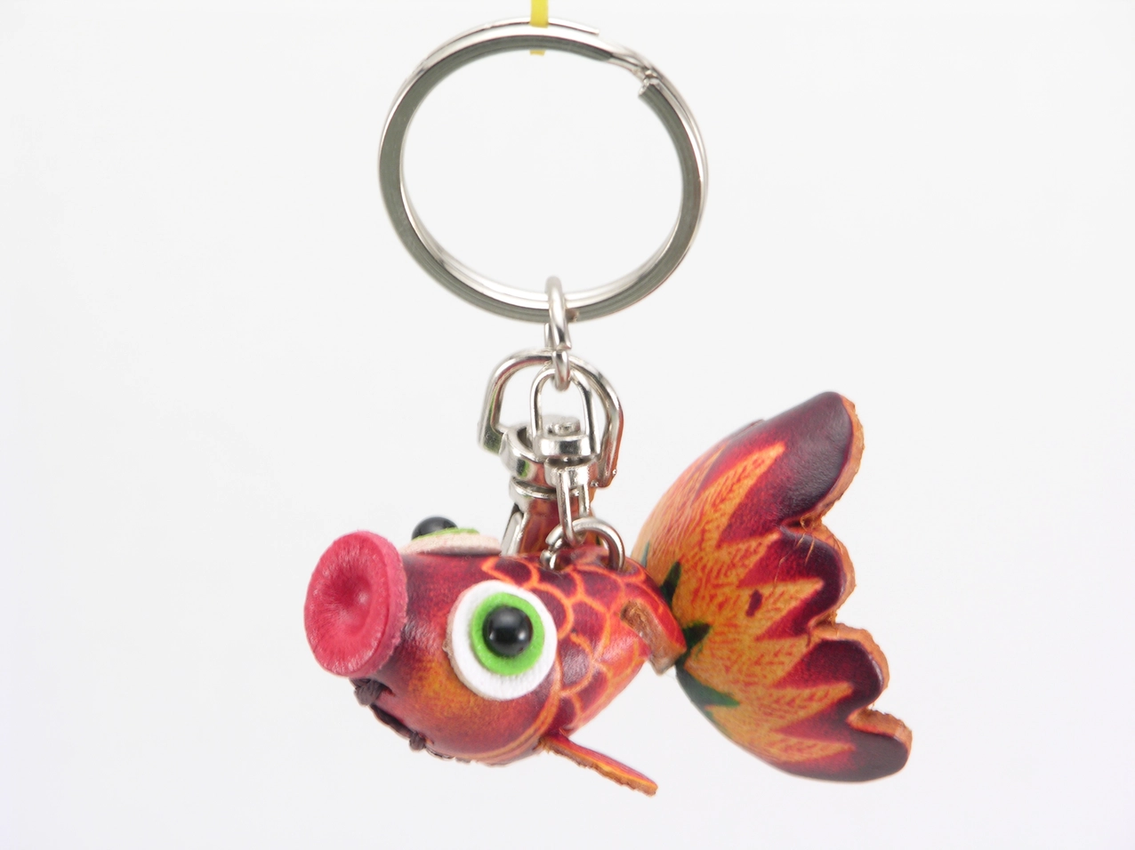 Leather Keychain Goldfish