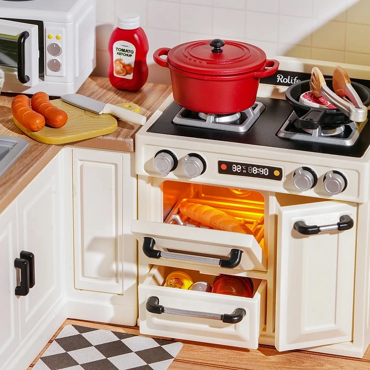 Miniature House Kit: Happy Meals Kitchen