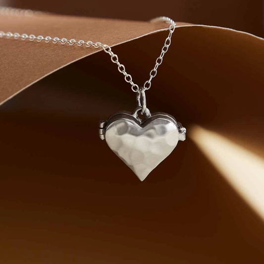 Sterling Heart Locket Necklace