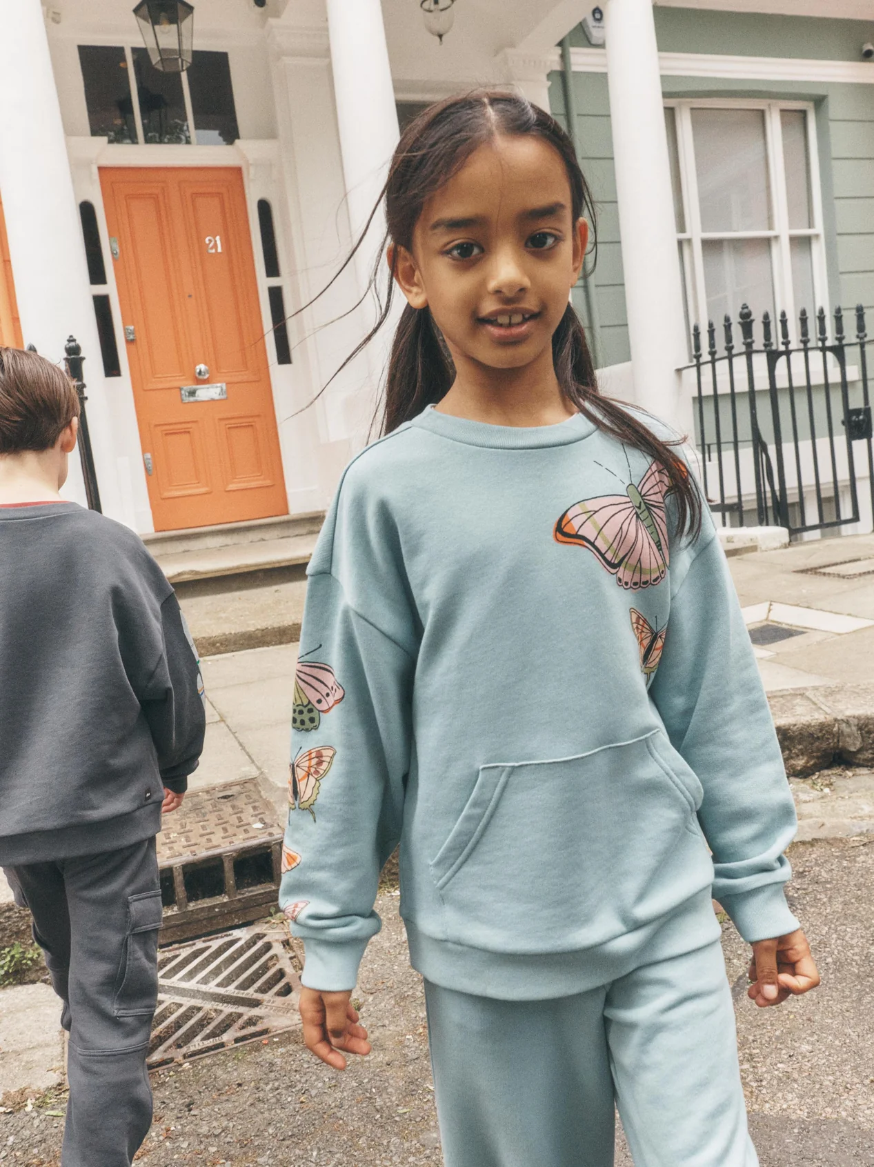 Girls Butterfly Kanga Popover Sweatshirt