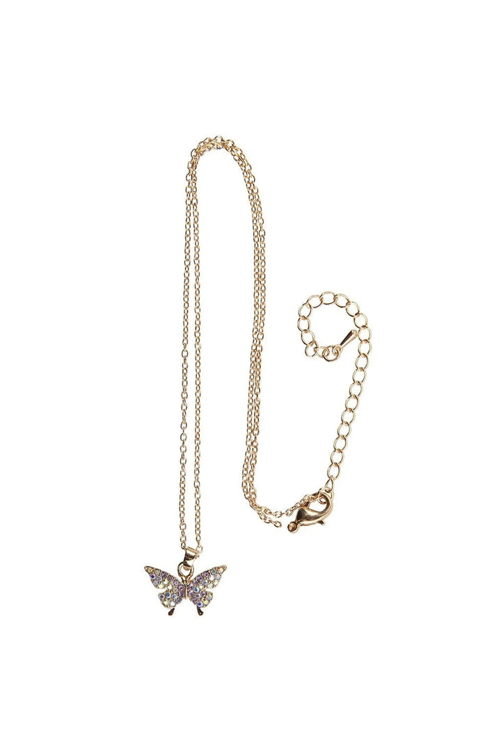 Girls Butterfly Gem Necklace