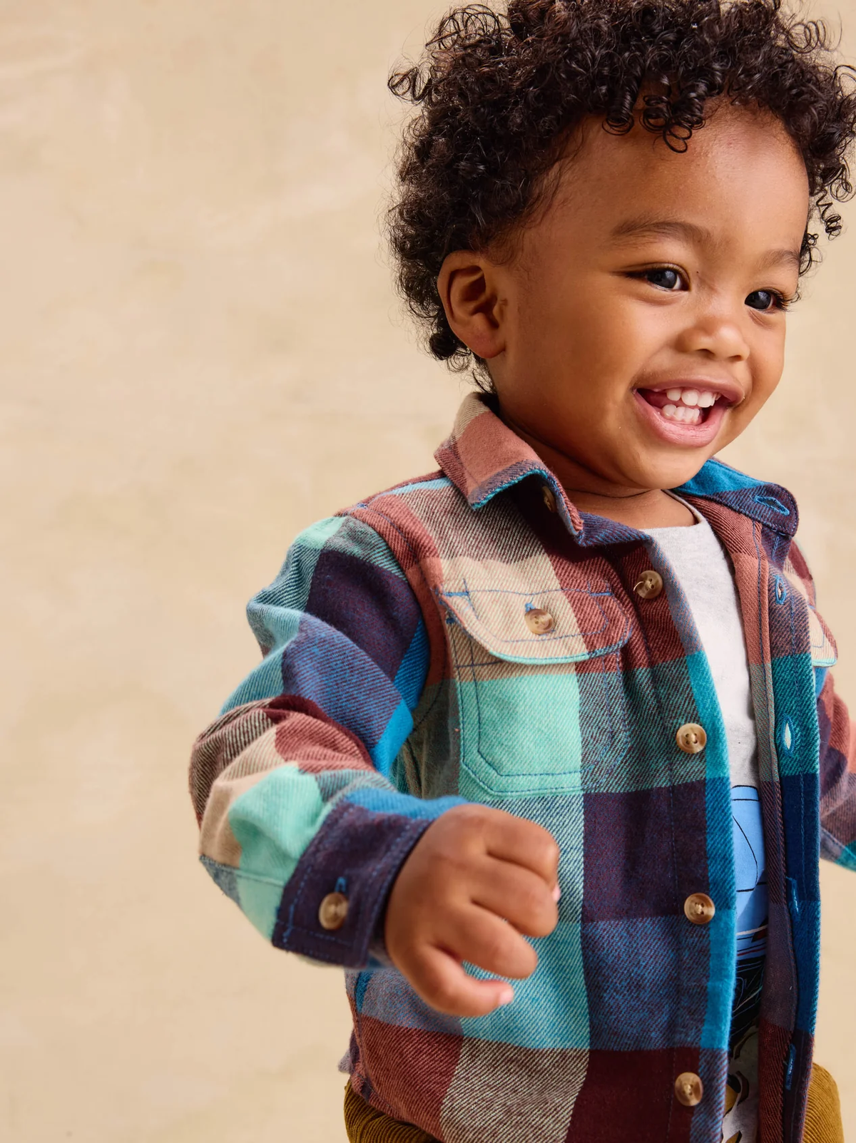 Boys Anatolian Plaid Button Up Shirt