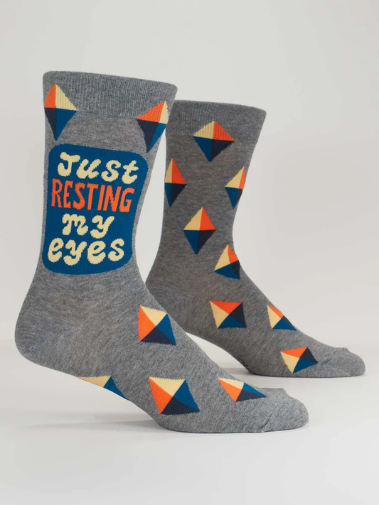 Resting My Eyes Men's Crew Socks
