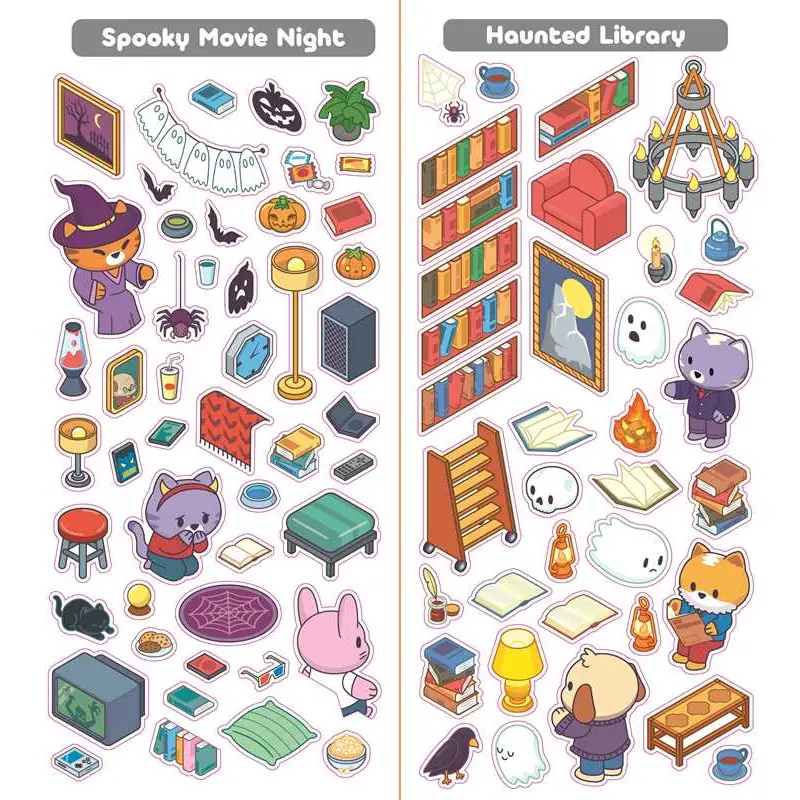 Sticker Therapy: Cozy Creepy