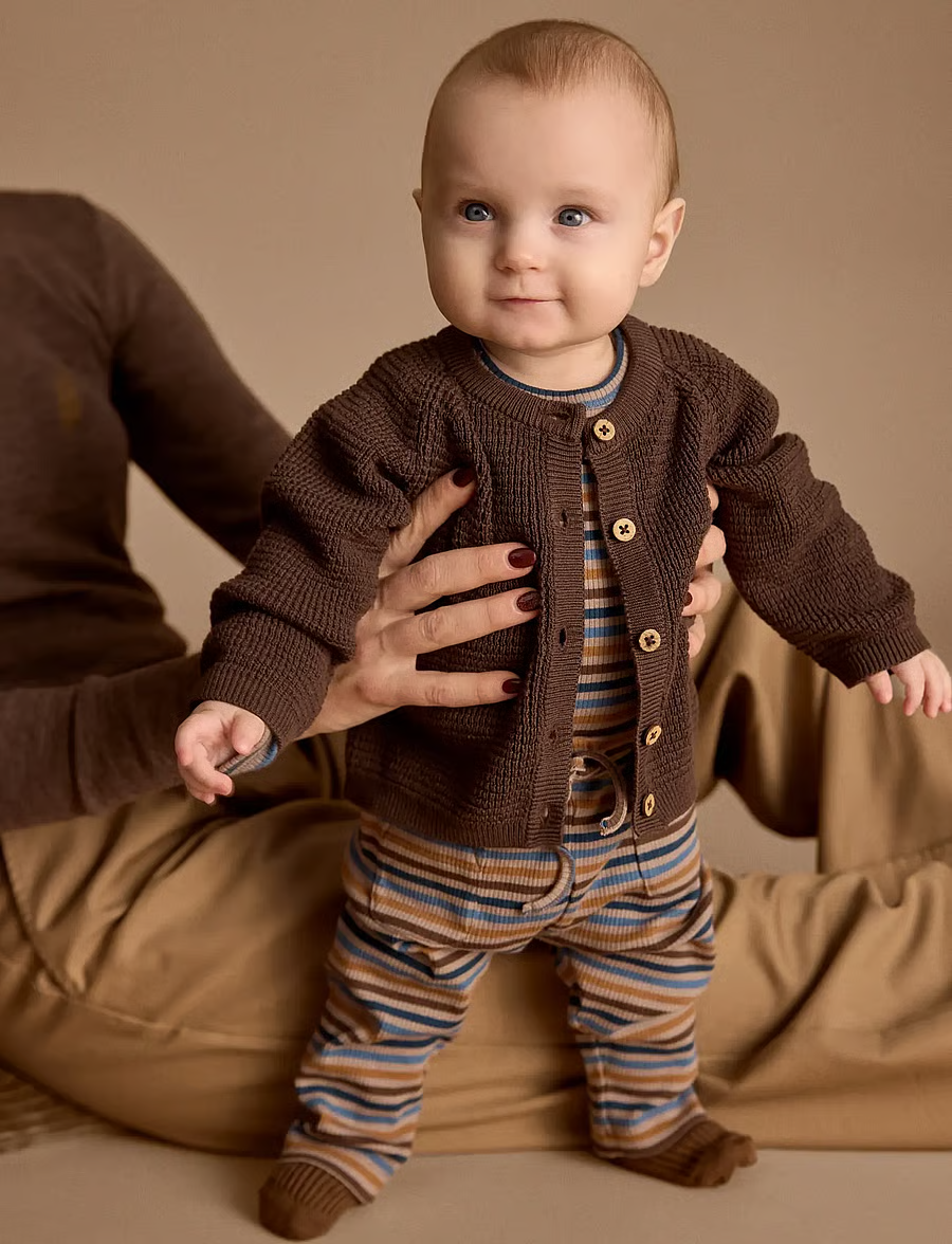 Baby Striped Ribbed Onesie