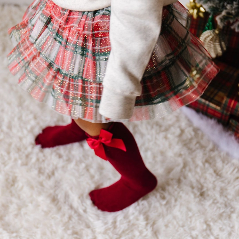 Girls Christmas Plaid Tutu