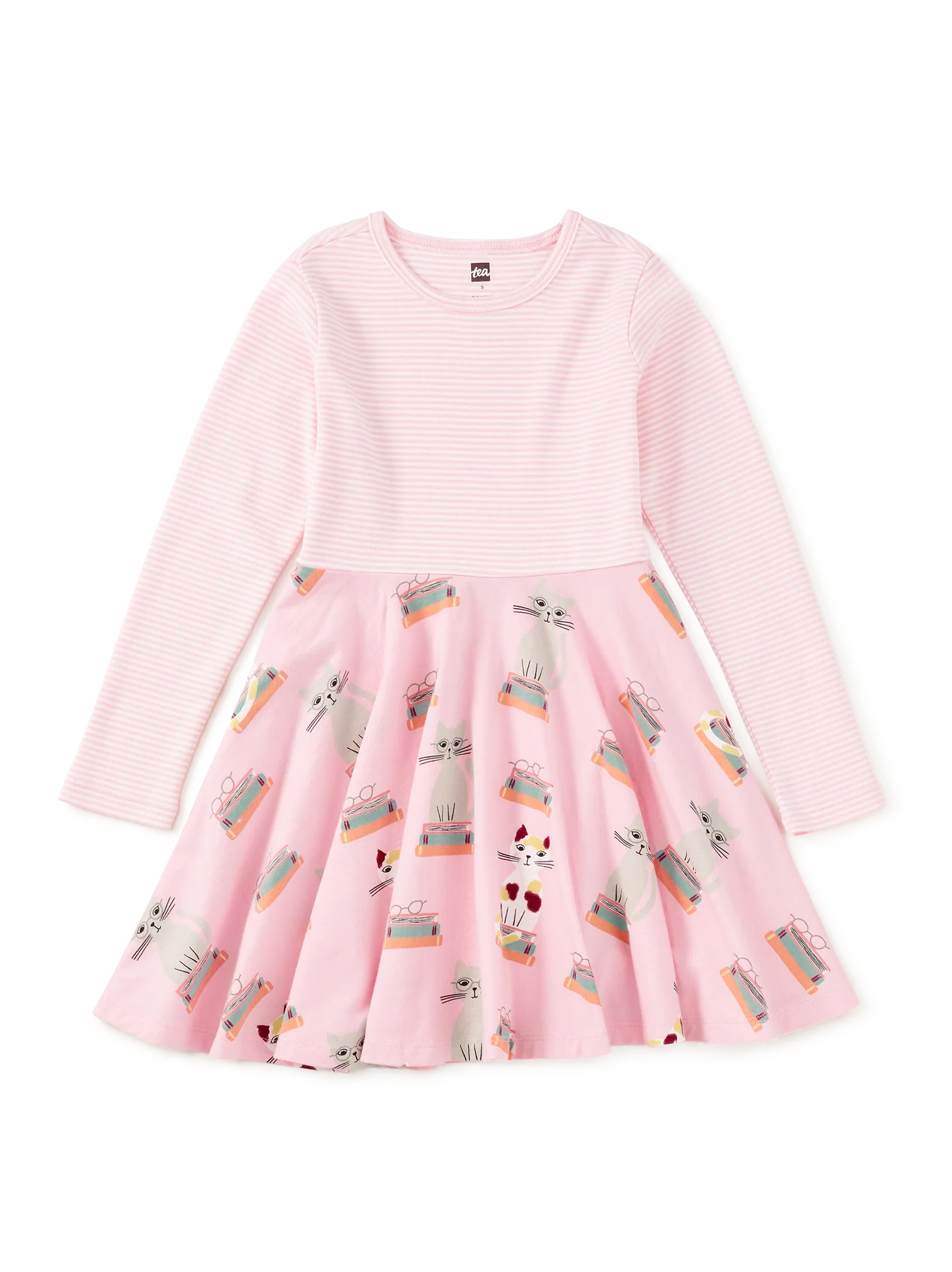 Girls Bookshop Cat Twirl Dress