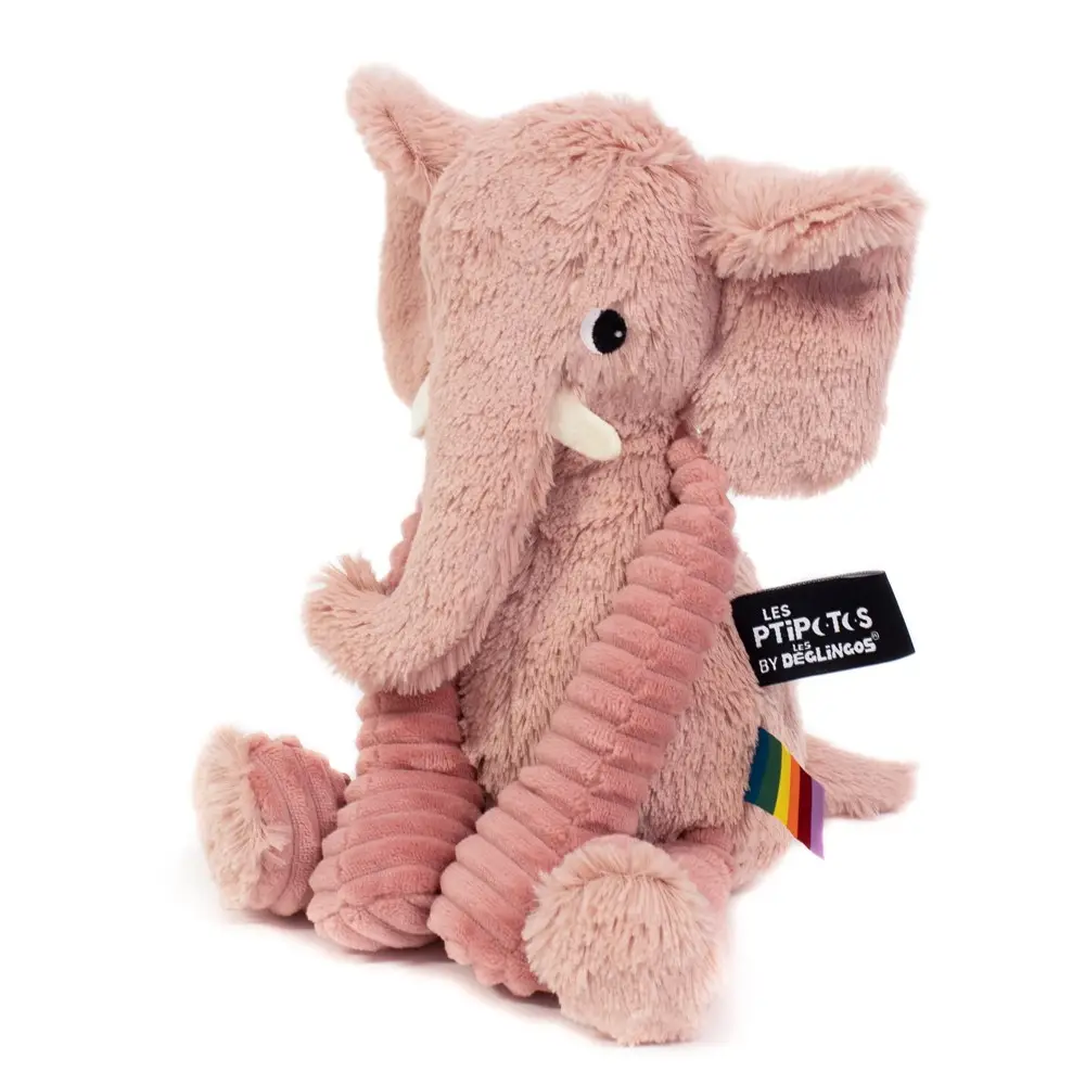Les Ptipotos Plush Elephant - Pink