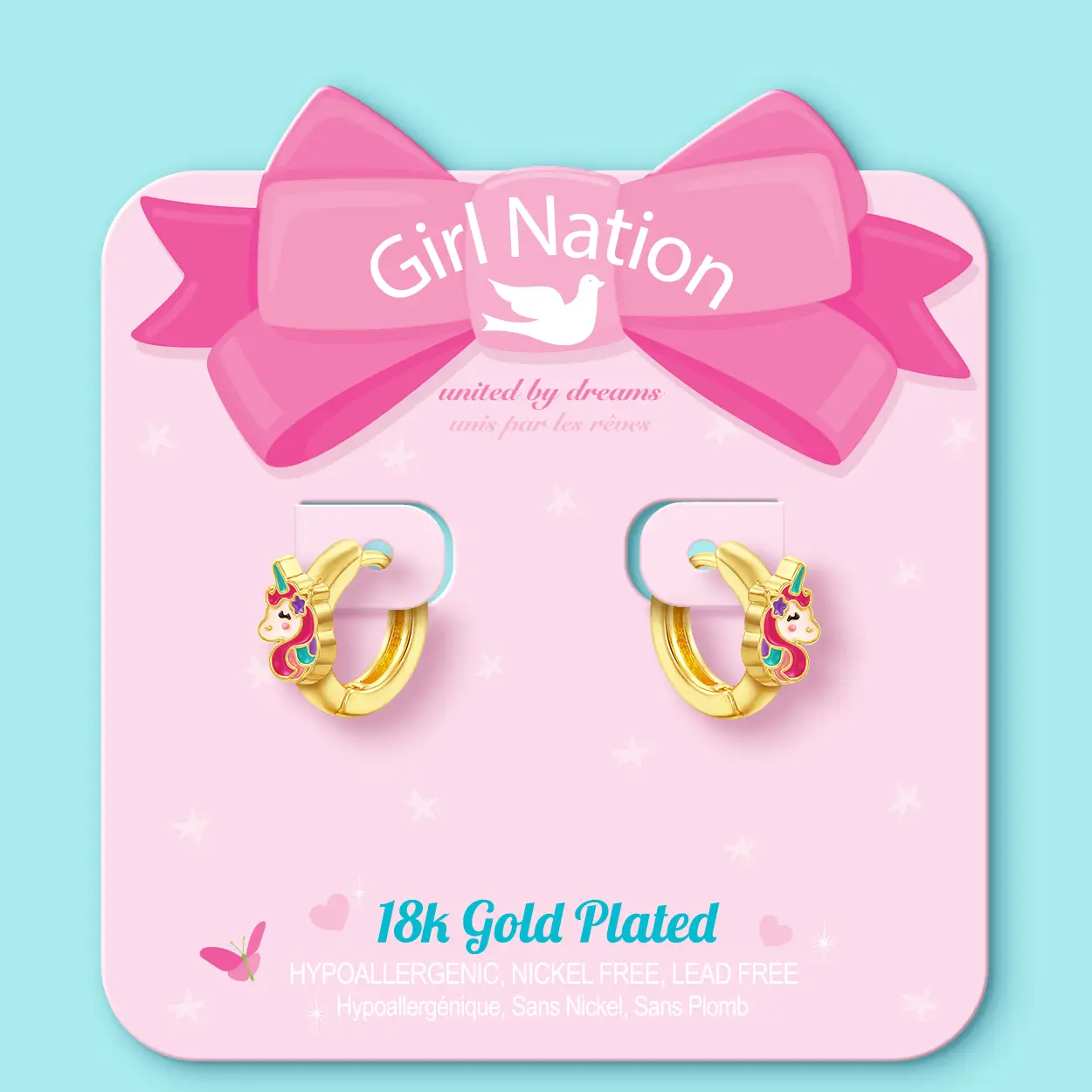 Unicorn Earlets 18K Gold Plated Earrings