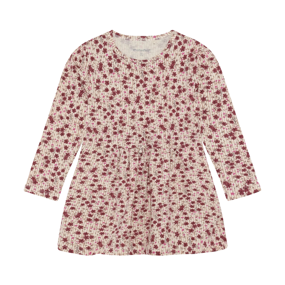 Girls Plum Floral Dress