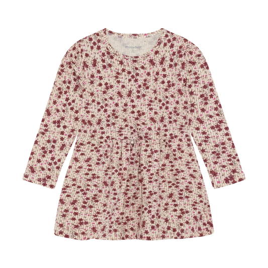 Girls Plum Floral Dress
