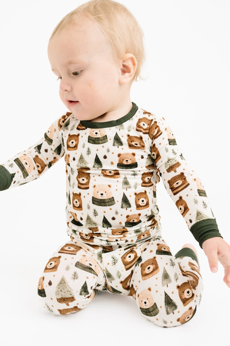 Kids Winter Bears Bamboo Pajamas