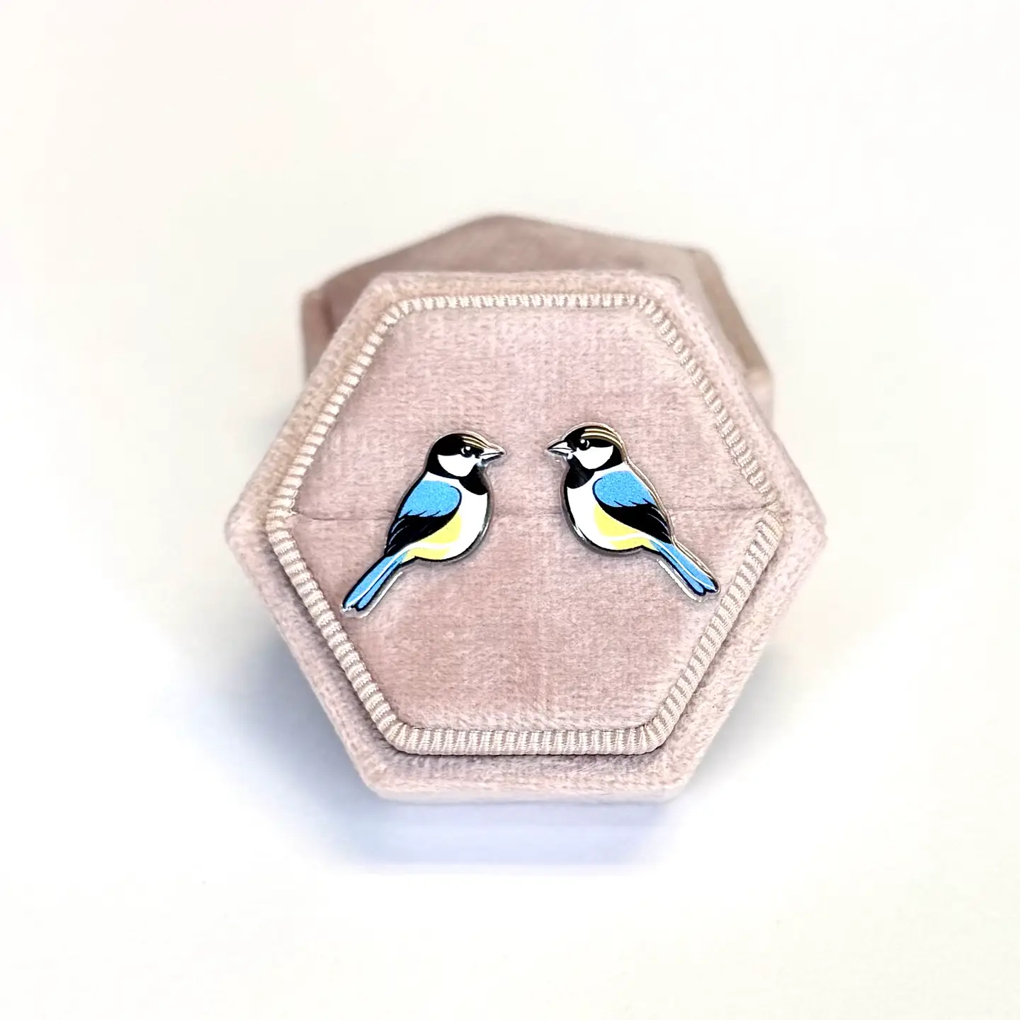 Chickadee Bird Stud Earrings