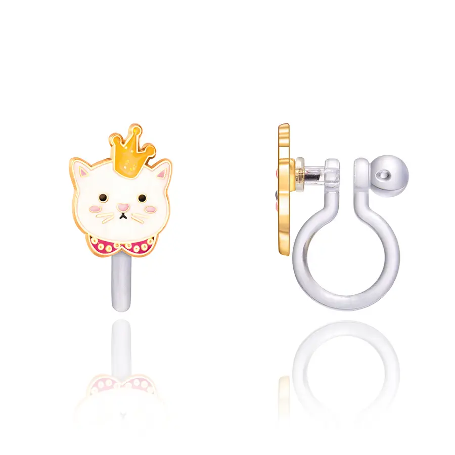 Kitty Princess Clip On Earrings