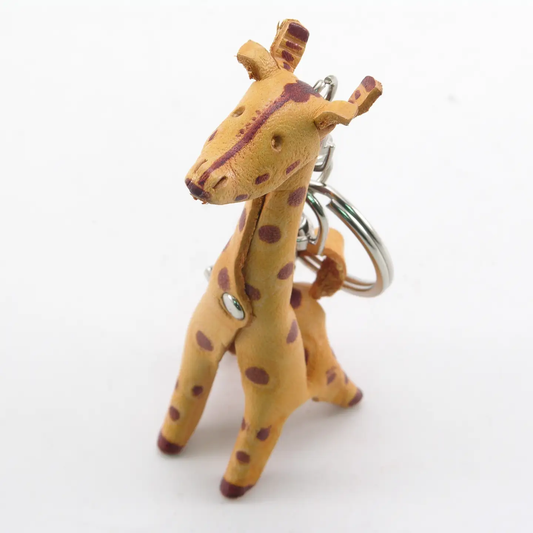 Leather Keychain Giraffe