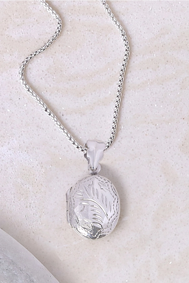 Sterling Photo Locket Necklace