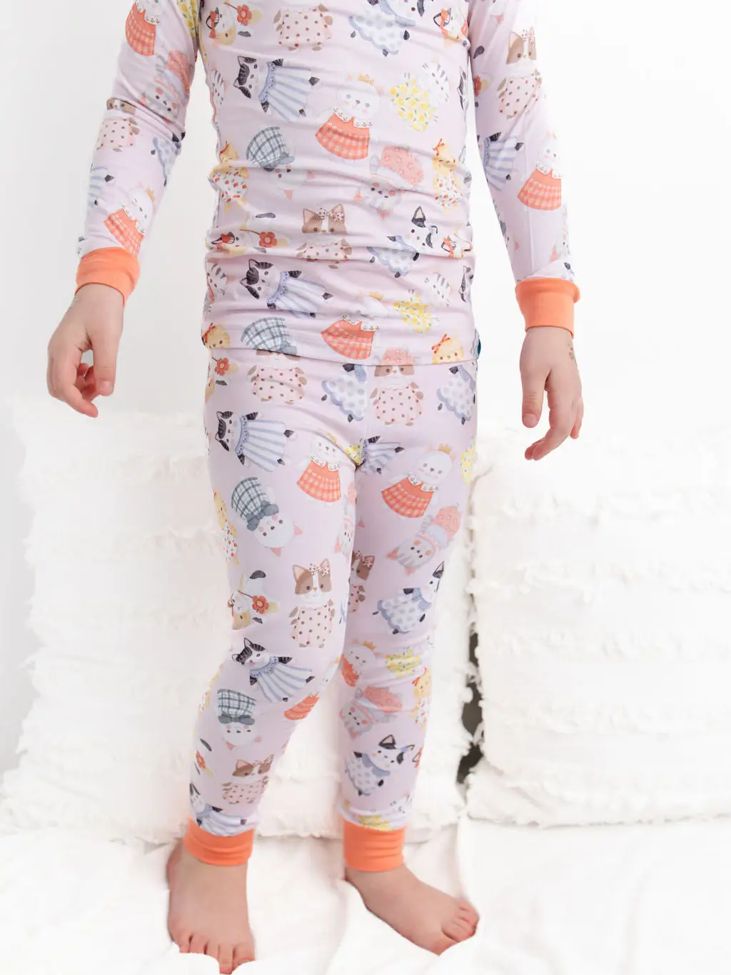 Whiskers Cat Kids Bamboo Pajamas