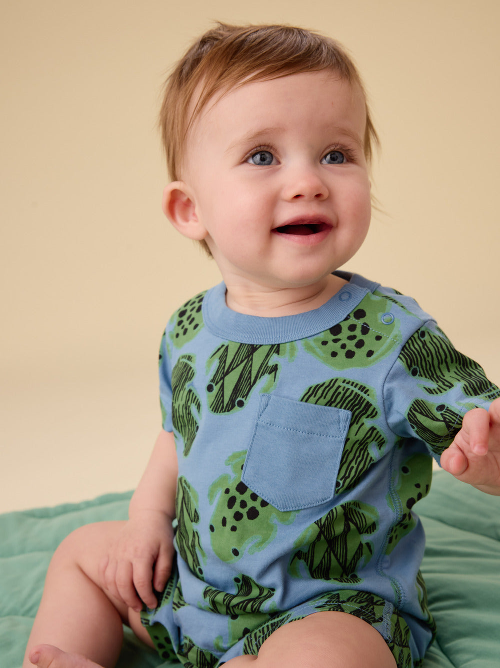 Baby Frogs Pocket Shortie Romper
