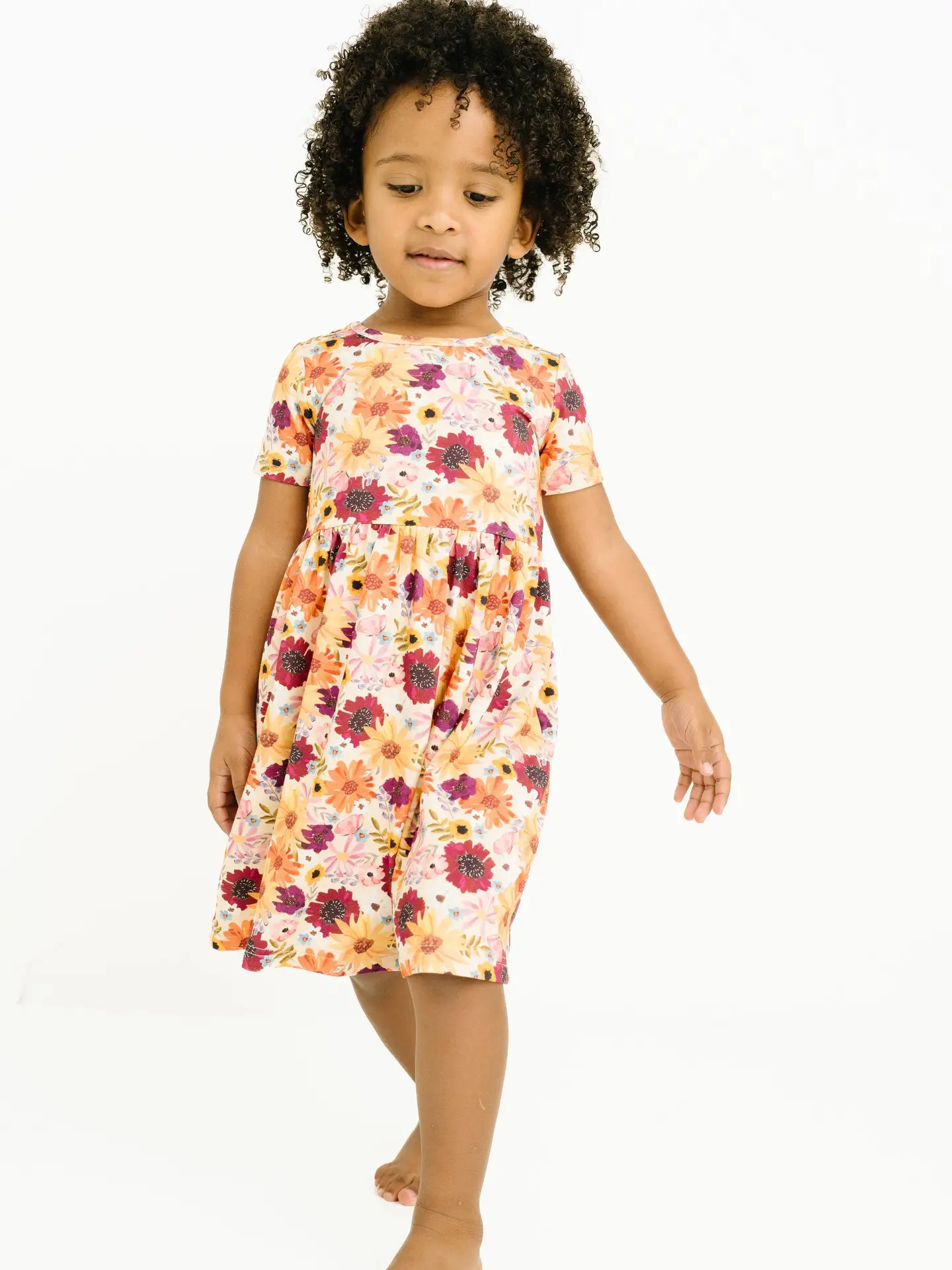 Girls Floral Mashup Bamboo Dress