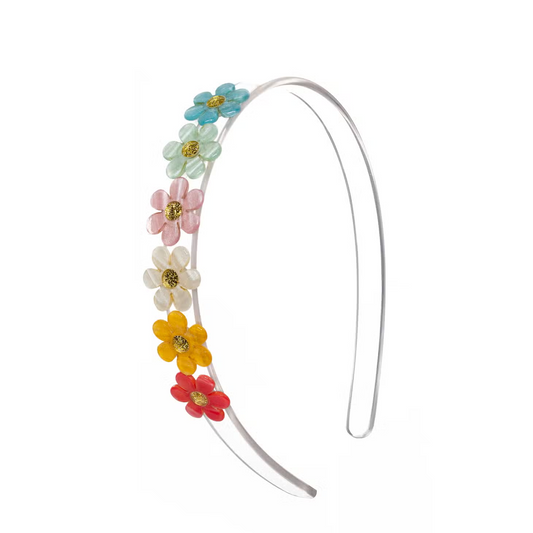 Girls Daisies Pearl Pastel Headband