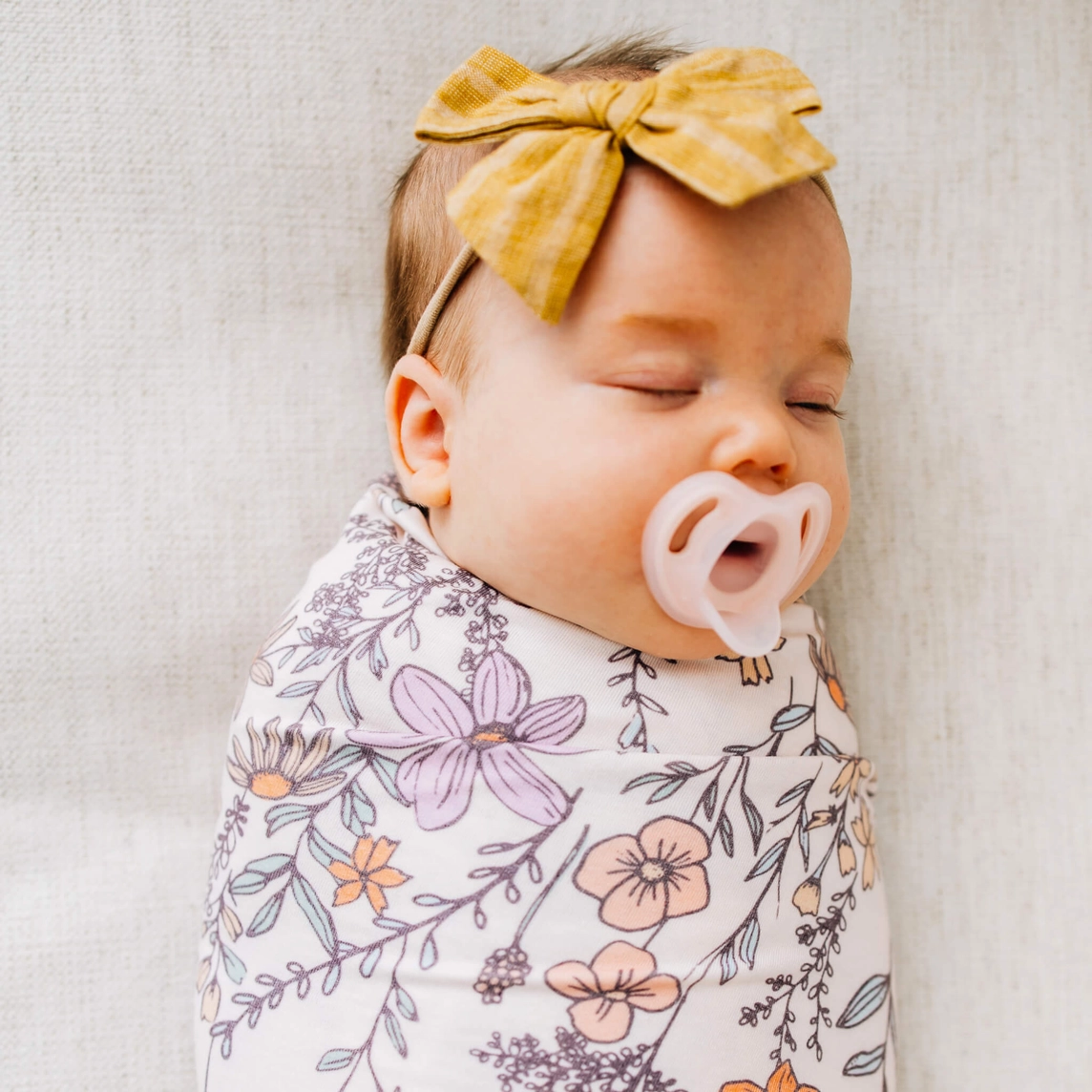 Flora Floral Knit Swaddle Blanket