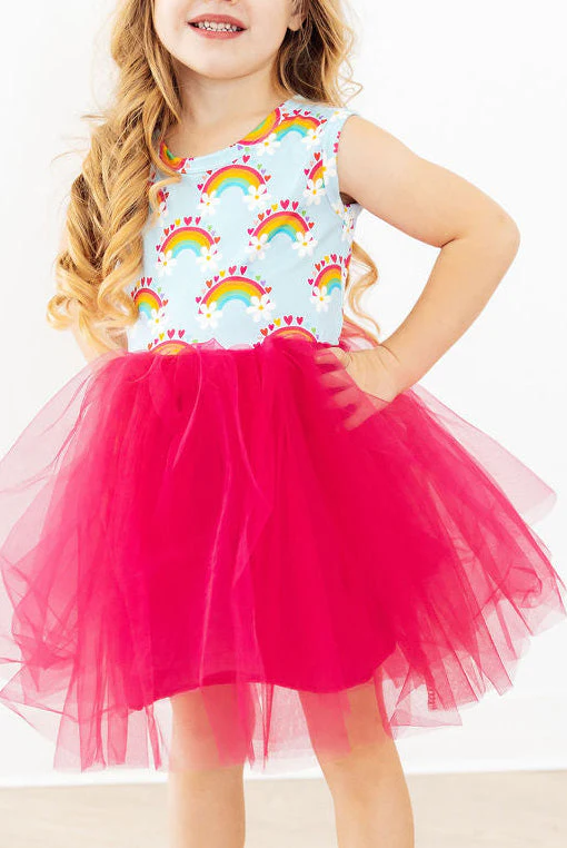 Smiling Daisies Rainbow Tutu Dress