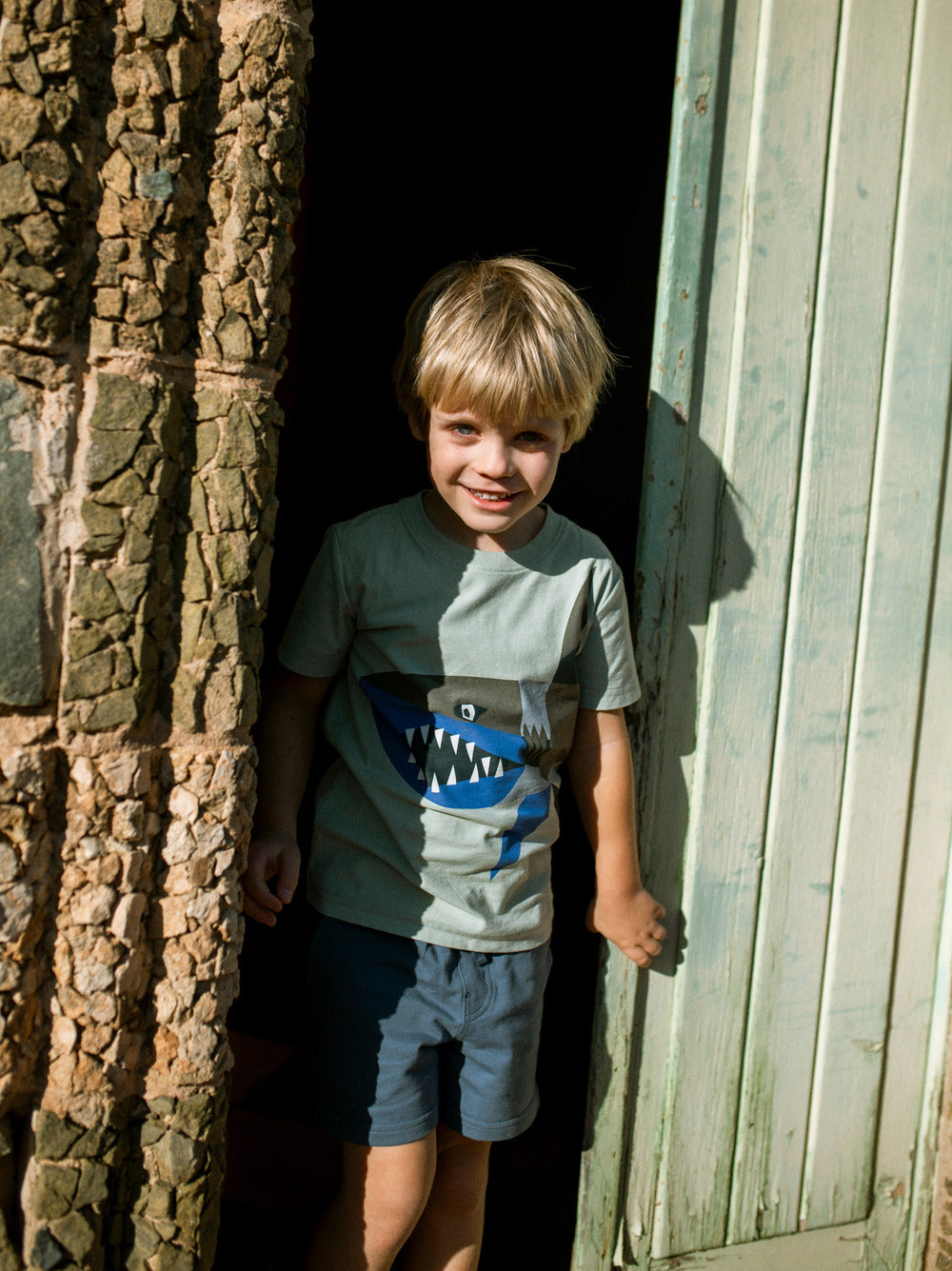 Kids Cubist Shark Graphic Tee