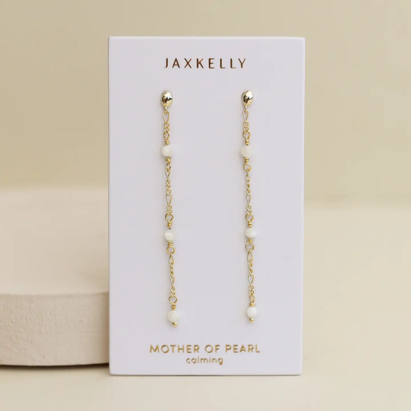 Gemstone Chain Drop Earrings