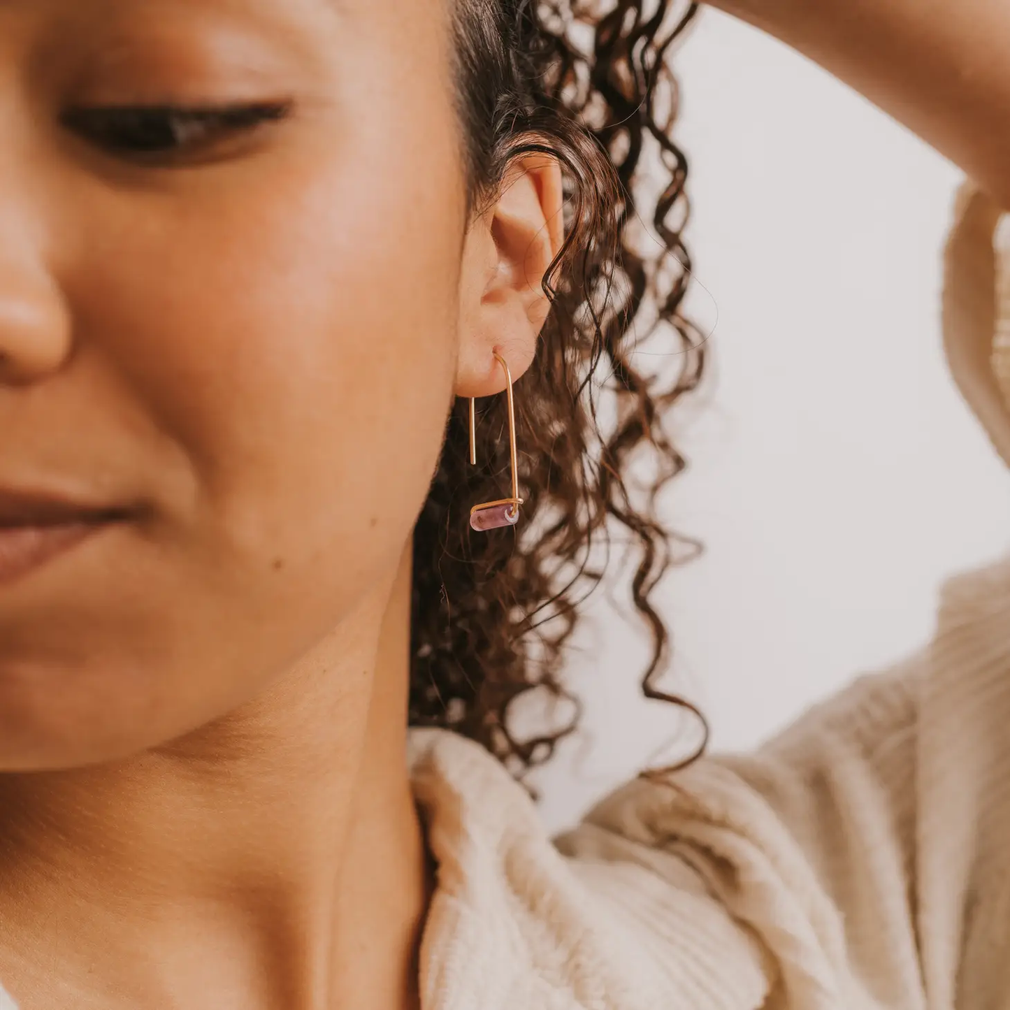 Gemstone Drop Earrings