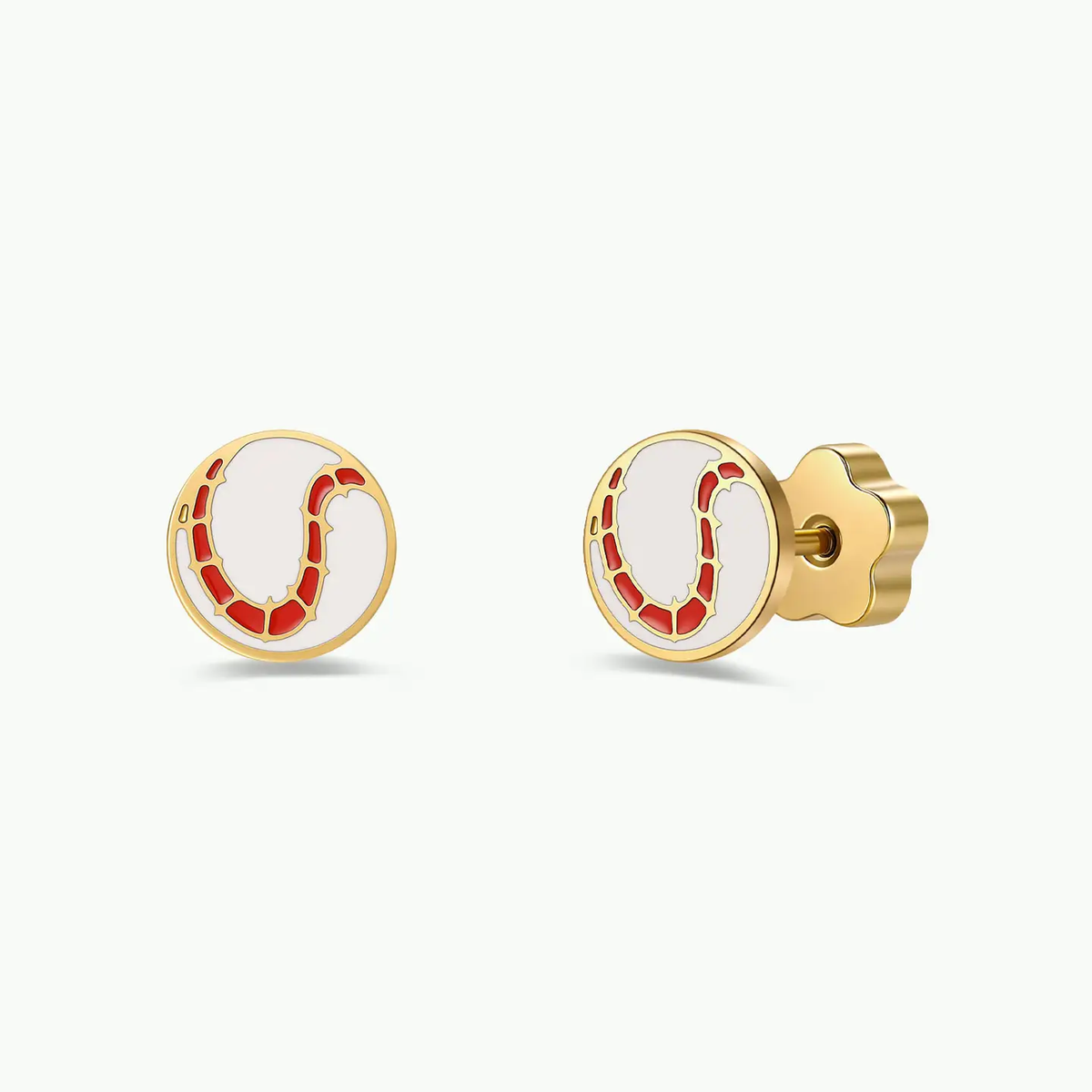 Softball Flat Back Earrings