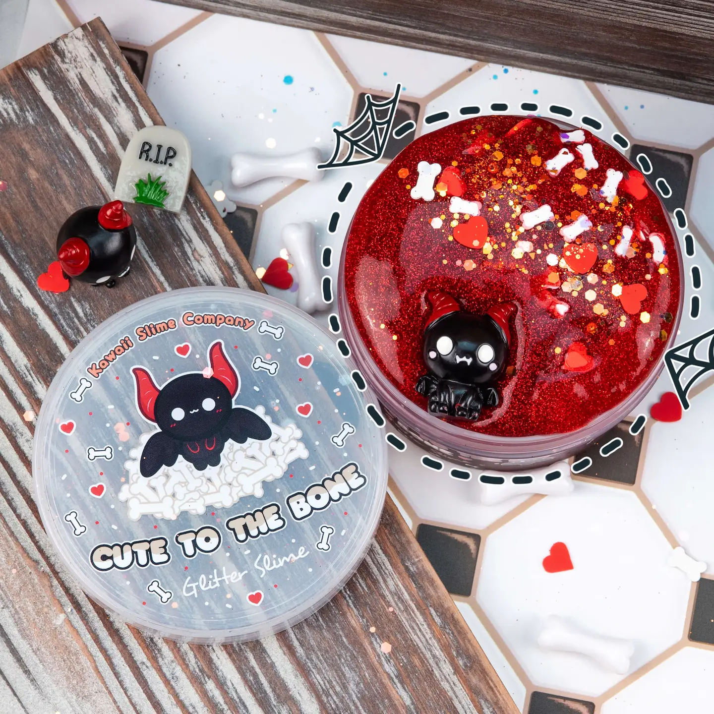 Cute To the Bone Glitter Slime