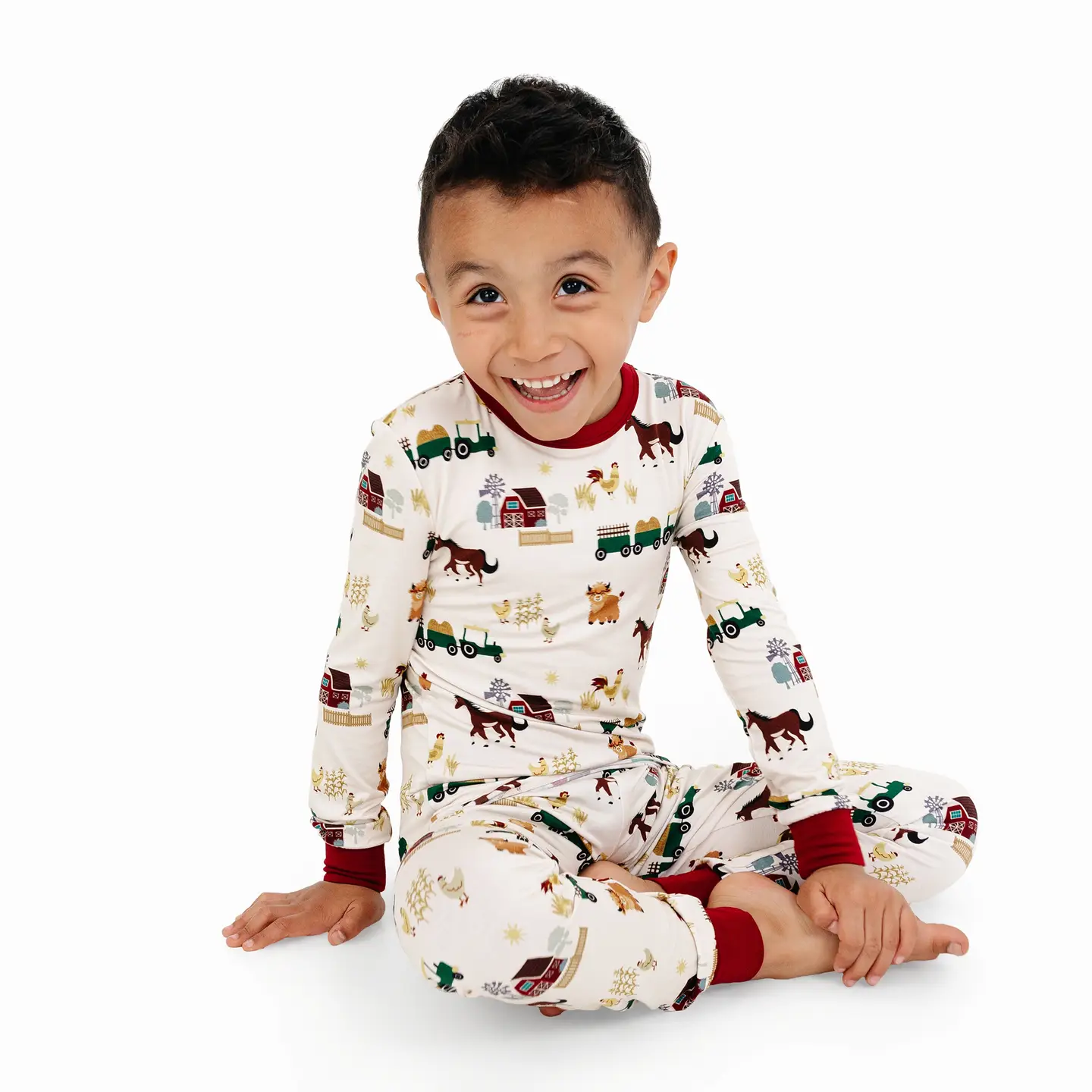 Kids Bamboo Pajamas On the Farm