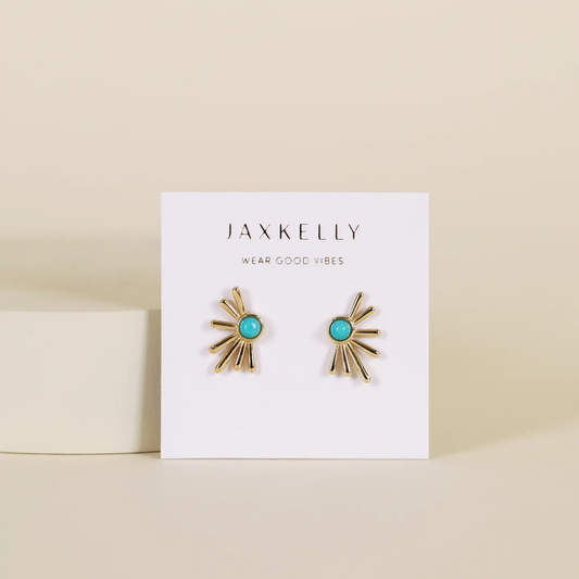 Turquoise Sun Ray Earrings