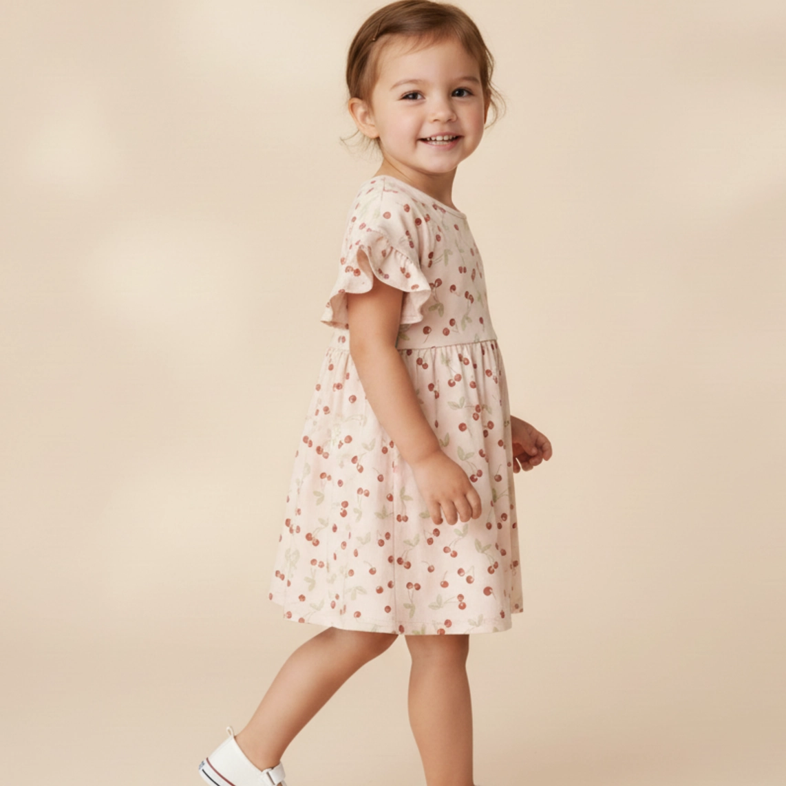 Girls Organic Cherry Dress