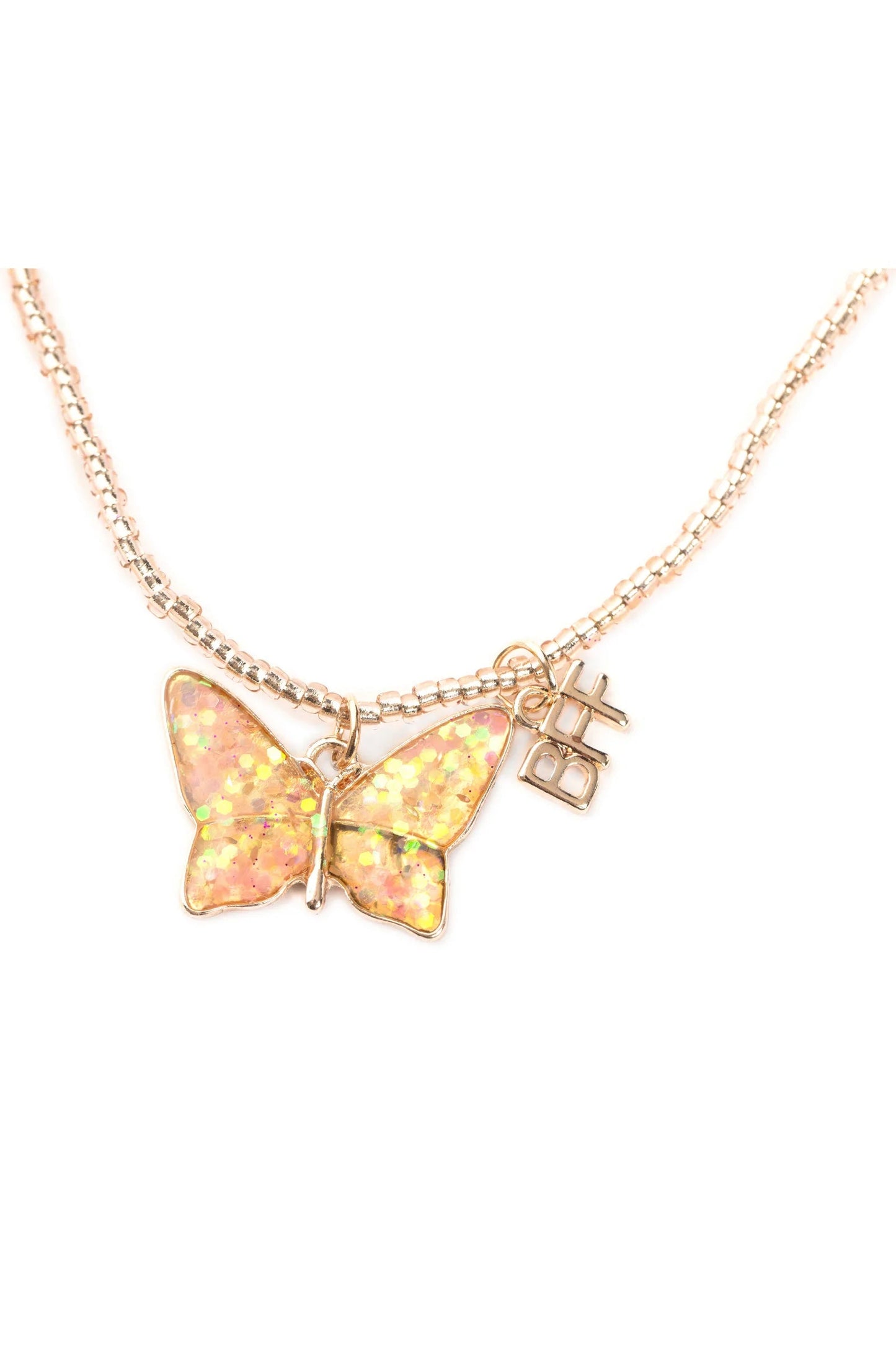 Butterfly Share & Tear BFF Necklace Set