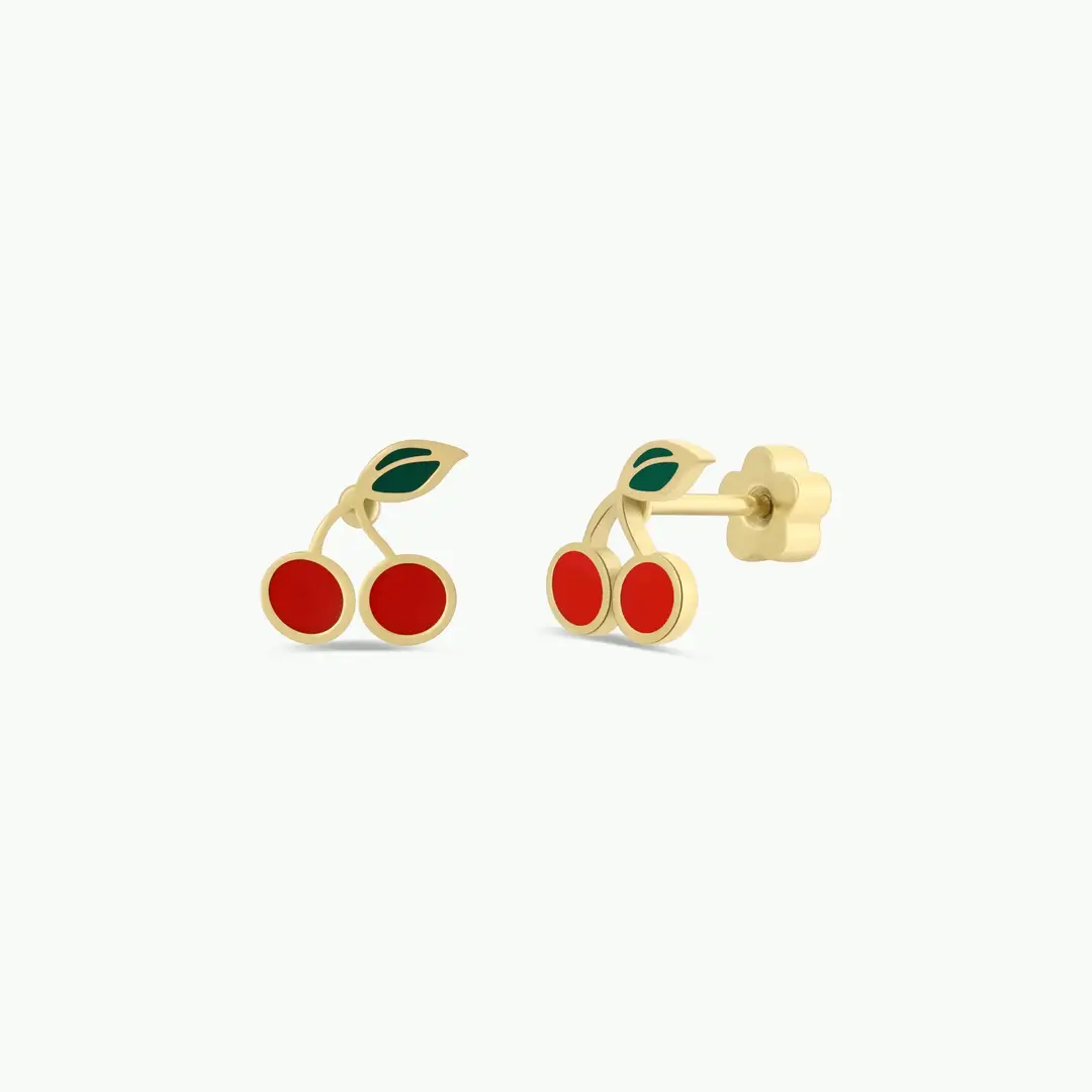 Cherry Flat Back Earrings